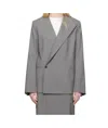 Loulou Studio Elastic Twill Blazer In Gray