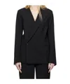 Loulou Studio Elastic Twill Blazer In Black