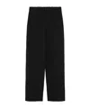 Loulou Studio Anthracite Grey Wool Palazzo Trousers In Black