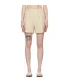 Loulou Studio Elastic Waist Shorts In White