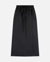 Loulou Studio Elastic Waistband Long Skirt In Black