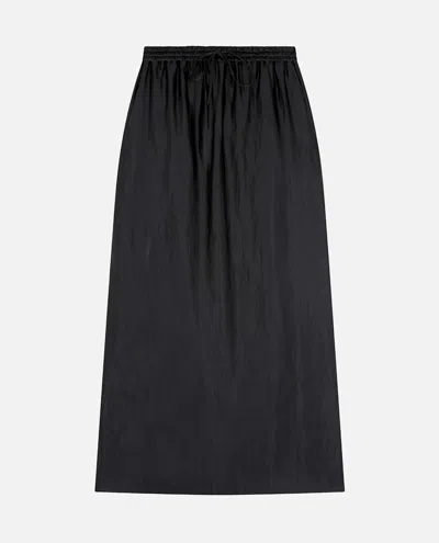 Loulou Studio Elastic Waistband Long Skirt In Black