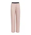Loulou Studio Elasticated Straight Takaroa Tailored Trousers In Pink