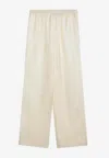 Loulou Studio Alera Wide-leg Silk Trousers In Ivory