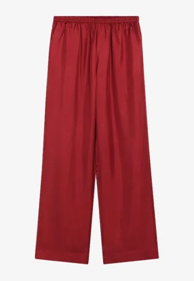 Loulou Studio Elasticated Wide-leg Pants In Red