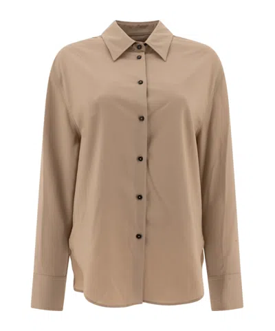 Loulou Studio Eliana Button-up Shirt In Brown