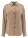 Loulou Studio Eliana Classic-collar Buttoned Shirt In Neutral