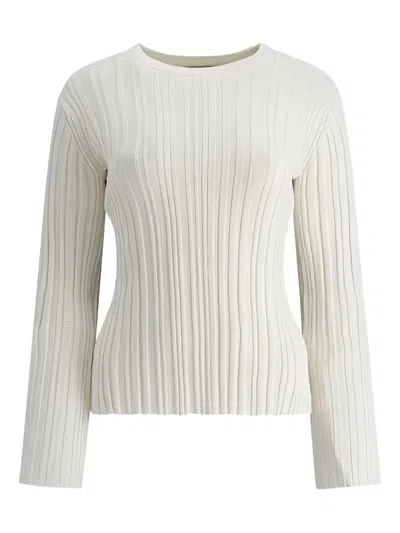 LOULOU STUDIO ELSA RIBBED ROUND-NECK TOP