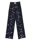 Loulou Studio Embellished Seam Denim Jeans In Blue