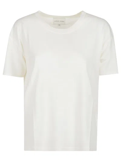 Loulou Studio Ezra Short Sleeved T-shirt In Ivory
