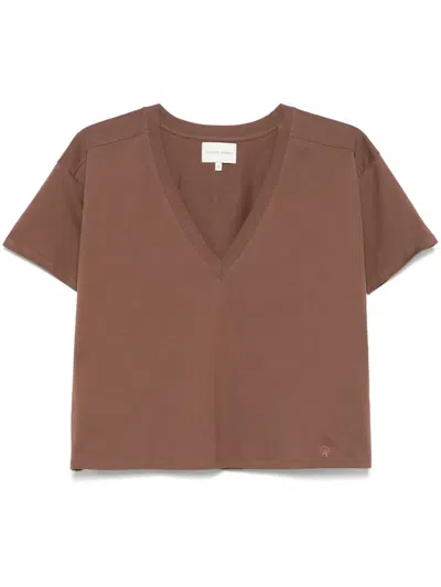 Loulou Studio Faa T-shirt In 褐色