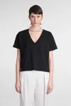Loulou Studio Faaa Supima Cotton-jersey T-shirt In Black