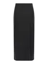 Loulou Studio Black Skirt With Pencil Deisgn And Side Closure In Wool Woman In Black