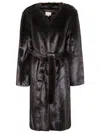 Loulou Studio Loulou De Saison Aritao Belted Faux Fur Coat In Brown