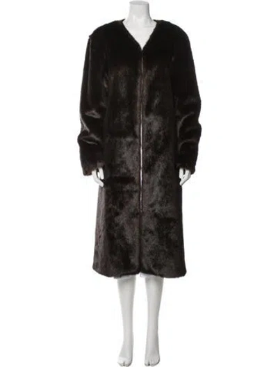 Pre-owned Loulou Studio Faux Fur Faux Fur Coat In Brown