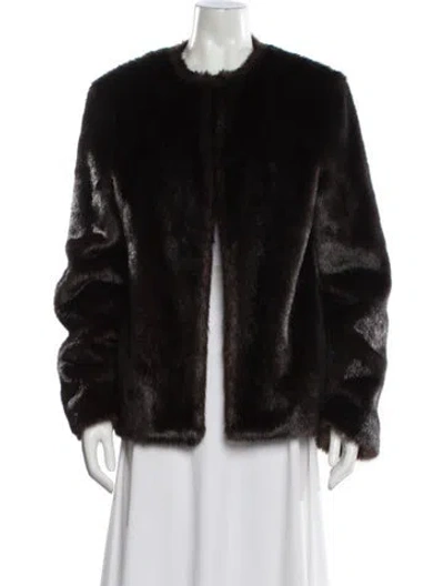 Pre-owned Loulou Studio Faux Fur Jacket In Black