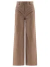 Loulou Studio High-waisted Casual Pants In Brown