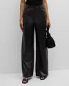 Loulou Studio Figari Wide-leg Leather Pants In Black