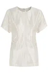 Loulou Studio Fitted Short-sleeved Blouse In Ivory