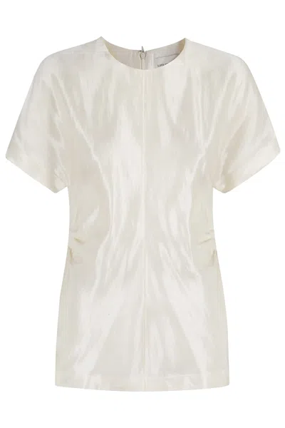 LOULOU STUDIO FITTED SHORT SLEEVED BLOUSE