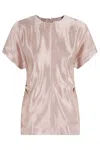 Loulou Studio Pero Fitted Short-sleeved Blouse In Petal Rose In Petal Rose
