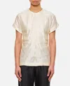 Loulou Studio Fitted Short-sleeved Blouse In White