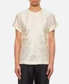 Loulou Studio Fitted Short-sleeved Blouse In White