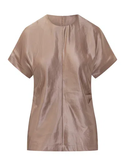 LOULOU STUDIO LOULOU STUDIO SHORT-SLEEVED ADHERENT BLOUSE