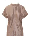 Loulou Studio Fitted Ss Blouse In Pink