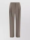 Loulou Studio Flared Wool Pants Pockets In Metallic