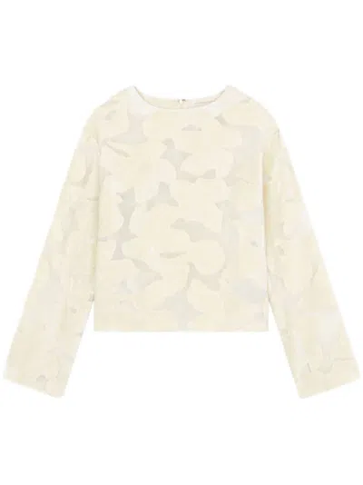 Loulou Studio Floral Blouse In Nude