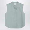 Loulou Studio Fog Grey Blouse In Cotton Blend In Light Blue