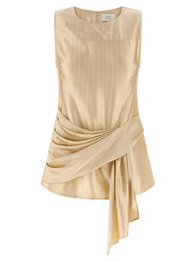 Loulou Studio Fonda Top In Neutral