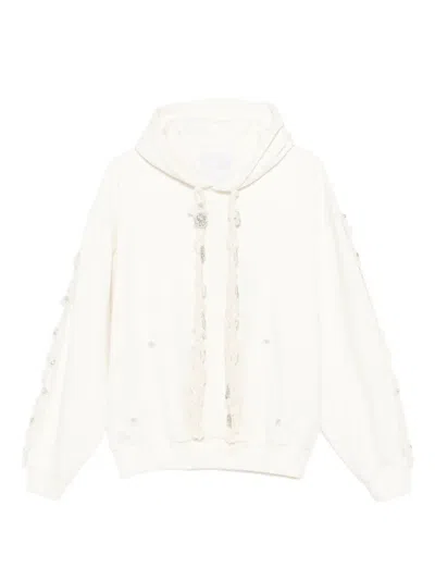 Loulou Studio Front Pouch Pocket Hoodie In White