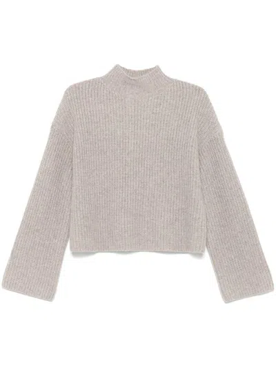 Loulou Studio Funnel Neck Sweater Clothing In Grey