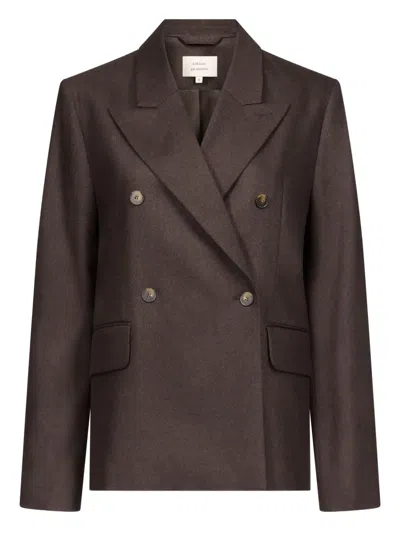 Loulou Studio Gina Double-breasted Blazer In Brown