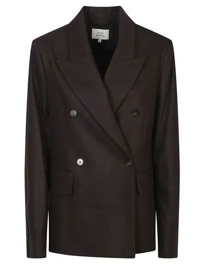 Loulou Studio Gina Double Breasted Jacket In Brown