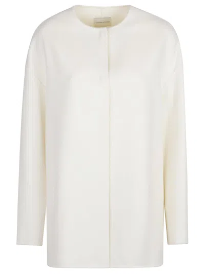 Loulou Studio Gio Round Neck Short Coat