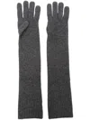 Loulou Studio Loulou De Saison Gloves In Anthracite Melange
