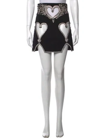 Pre-owned Loulou Studio Graphic Print Mini Skirt In Black