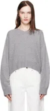 Loulou Studio Gray Anzor Sweater In Slate Grey