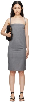 Loulou Studio Gray Blanca Minidress In Grey