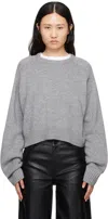 LOULOU STUDIO GRAY BRUZZI SWEATER