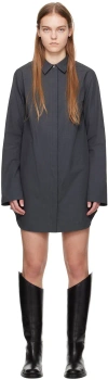 Loulou Studio Gray Eknath Minidress In Iron Grey