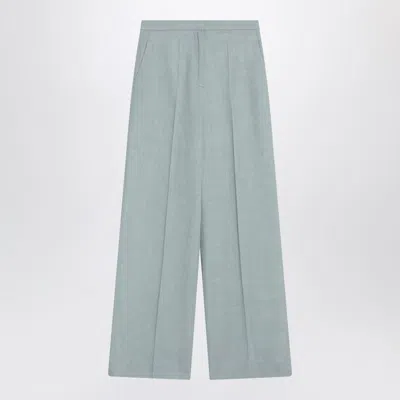 LOULOU STUDIO LOULOU STUDIO  GRAY FOG PANTS IN COTTON BLEND