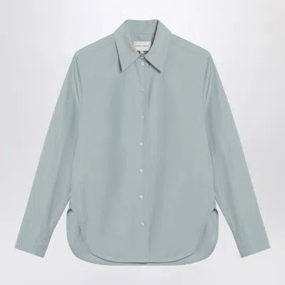 LOULOU STUDIO GRAY FOG SHIRT IN COTTON
