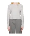 Loulou Studio Masal Long Sleeve Cotton T-shirt In White