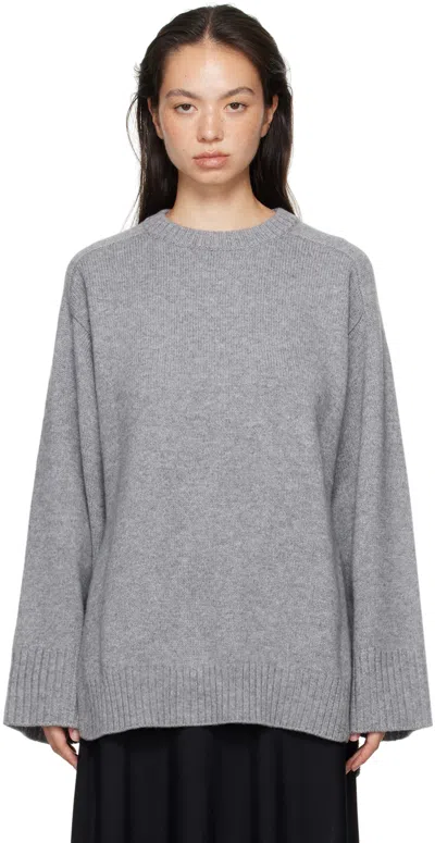 Loulou Studio Gray Safi Sweater In Grey