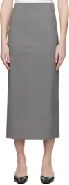 Loulou Studio Gray Samos Maxi Skirt In Grey Melange