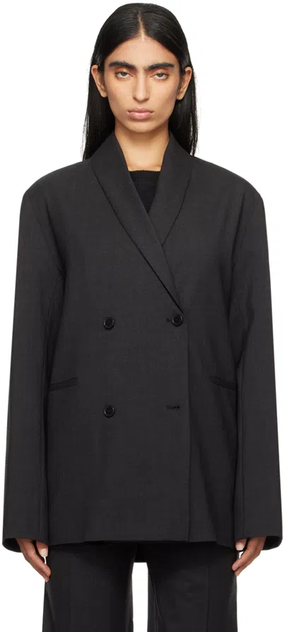 LOULOU STUDIO GRAY SANCIA BLAZER